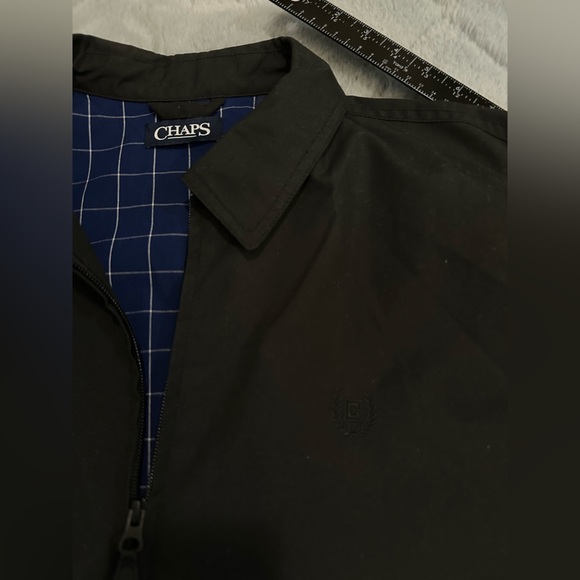 Chaps Polo Ralph Lauren Medium Men’s Harrington Navy Blue Light bomber jacket - Picture 6 of 9